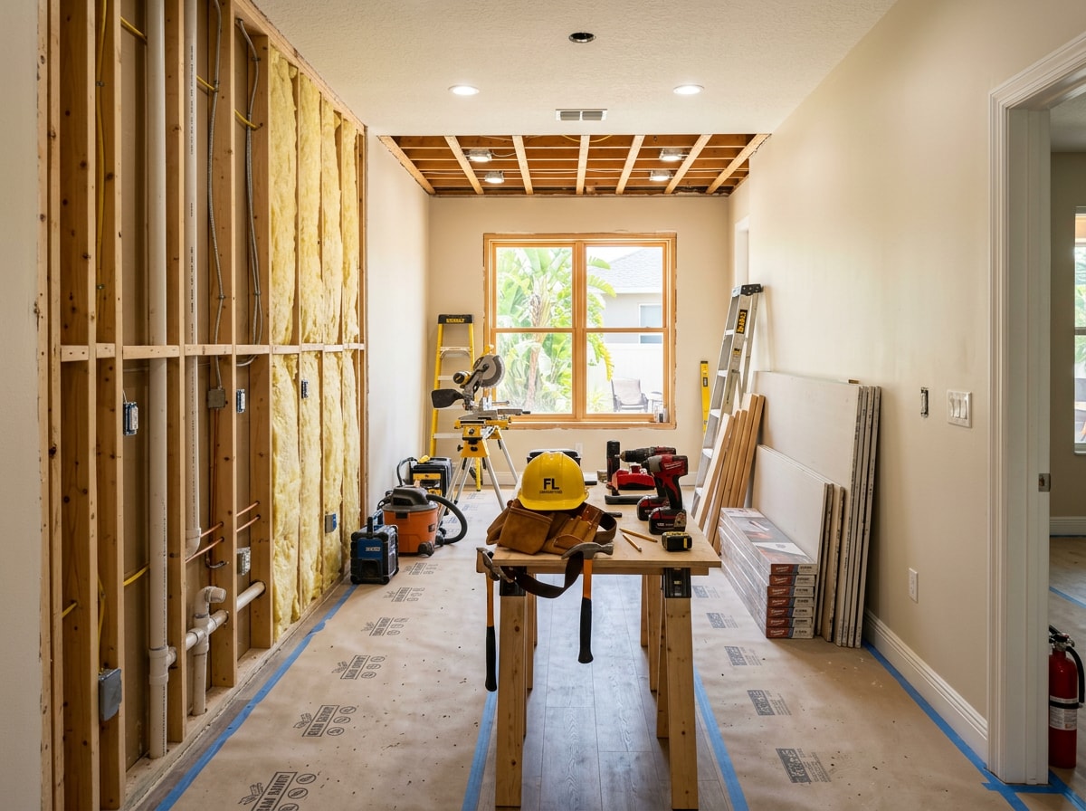 Licensed general contractor crew completing a home remodeling project in Miramar, FL