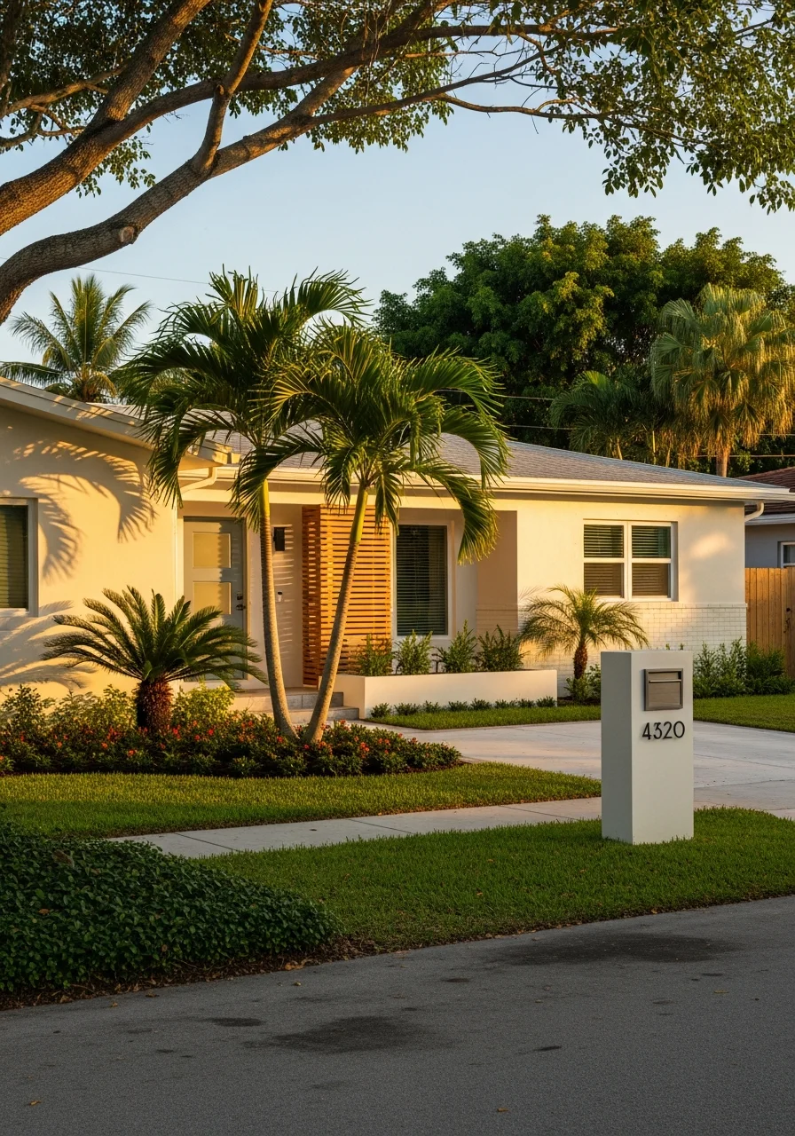 Miramar home exterior showing residential property with typical Florida design elements and neighborhood context.